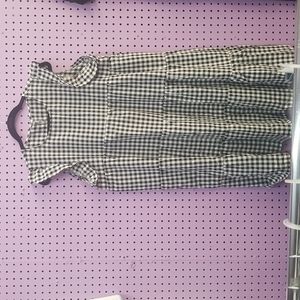 black and white gingham dress